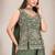 Ethnic Motifs Embroidered Sequinned Scalloped Kurti with Palazzo & Dupatta