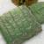 Pista beads embroidery work fendy satin saree with blouse