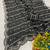 Black beads embroidery work fendy satin saree with blouse