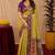 Neon wine art silk blend jacquard motif work saree with unstitched blouse piece