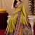 Neon wine art silk blend jacquard motif work saree with unstitched blouse piece