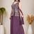 Ethnic Motifs Embroidered Sequinned Scalloped Kurti with Palazzo & Dupatta