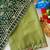 Pista multicolor sequece embroidery work star georgette saree with blouse