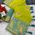 Green top dyed weaving soft silk blend saree with blouse