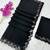 Black multicolor sequece embroidery work georgette saree with blouse