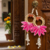handcrafted pink lotus patch shubh door hanging toran for home decor (pack of 2)