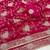 Pink zari embroidery work star georgette saree with blouse