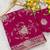 Pink zari embroidery work star georgette saree with blouse