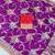 Purple hand dying & embroidery lace dola silk blend saree with blouse