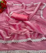 Gajari zharkan stone work  saree with blouse
