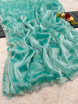 Rama zharkan stone work  saree with blouse 1