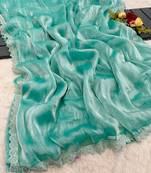 Rama zharkan stone work  saree with blouse