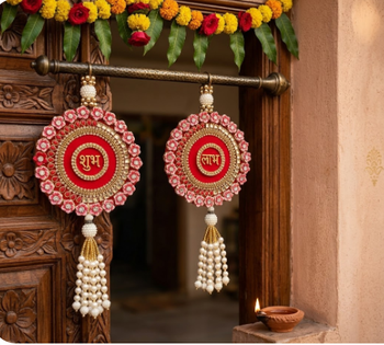 handmade decorative hanging for beautiful wall decoration hanging decorations (pack of 2) 2