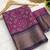 Wine digital print dola silk blend saree with blouse