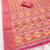 Baby pink digital print dola silk blend saree with blouse