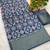 Blue digital print dola silk blend saree with blouse