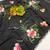 Black brush paint georgette saree with blouse