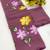 Onion brush paint georgette saree with blouse