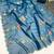 Petrol brush paint georgette saree with blouse
