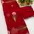 Red brush paint georgette saree with blouse