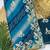 Blue gotta patti embroidery work chinon saree with blouse