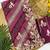 Wine gotta patti embroidery work chinon saree with blouse