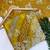 Yellow gotta patti embroidery work chinon saree with blouse