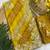 Yellow gotta patti embroidery work chinon saree with blouse