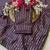 Purple multicolor sequece embroidery work satin chiffon saree with blouse