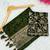 Mehndi foil work georgette saree with blouse