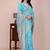 Firozi tapela dying dola silk blend saree with blouse