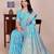 Firozi tapela dying dola silk blend saree with blouse