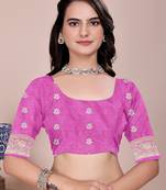 Magenta tapela dying dola silk blend saree with blouse