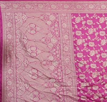 Magenta tapela dying dola silk blend saree with blouse 2