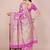 Magenta tapela dying dola silk blend saree with blouse
