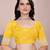 Yellow tapela dying dola silk blend saree with blouse