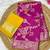 Pink tapela dying dola silk blend saree with blouse