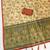 Chikoo digital print zarna silk blend saree with blouse