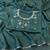 Green zharkan stone work moss chiffon saree with blouse