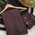 Dark brown zharkan stone work moss chiffon saree with blouse