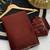 Maroon zharkan stone work moss chiffon saree with blouse