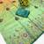 Multicolor digital print zarna silk blend saree with blouse
