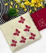 Chikoo handwork star georgette saree with blouse
