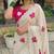 Chikoo handwork star georgette saree with blouse