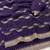 Blue zari embroidery work crunchy saree with blouse