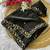 Black beads embroidery work fendy satin saree with blouse