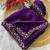 Purple beads embroidery work fendy satin saree with blouse