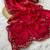 Red beads embroidery work fendy satin saree with blouse