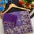 Lavender zari embroidery work star georgette saree with blouse