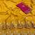 Yellow zari embroidery work star georgette saree with blouse